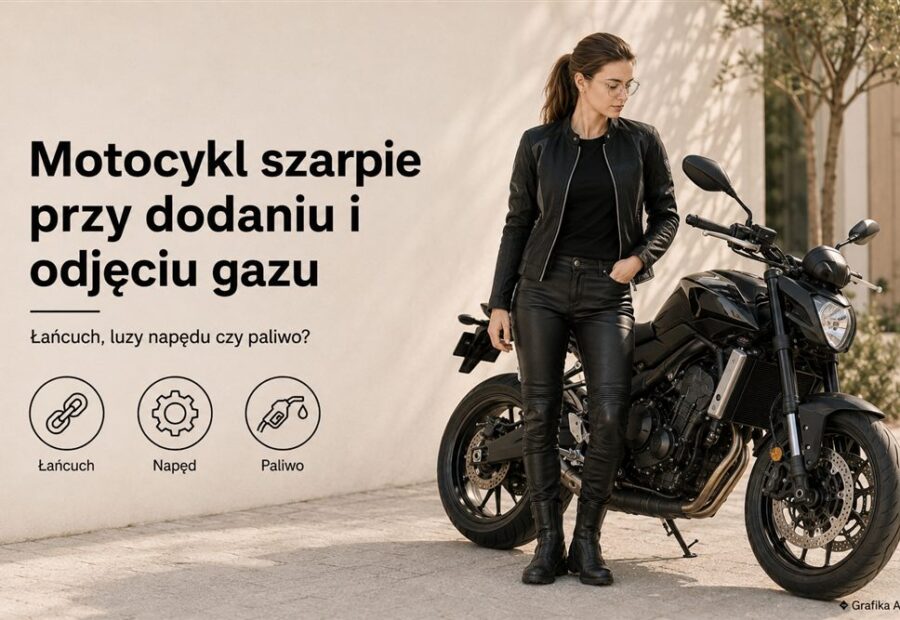 Motocykl szarpie przy dodaniu i odjęciu gazu – jak odróżnić zbyt duży luz łańcucha od luzów napędu i problemów z dawkowaniem paliwa?